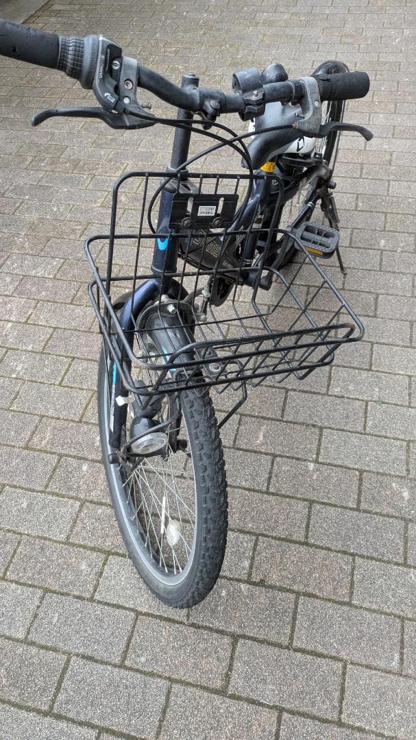 子供用自転車 ブラック STAMEN 前面バスケット付き