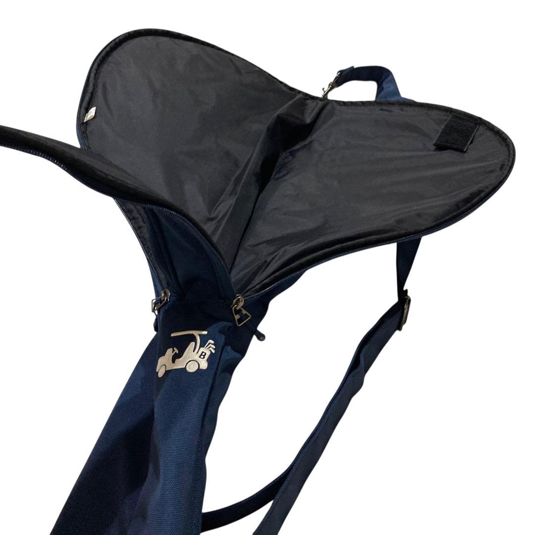 【美品】ビームスゴルフ　クラブケース　ネイビー　刺繍　BEAMS　男女兼用