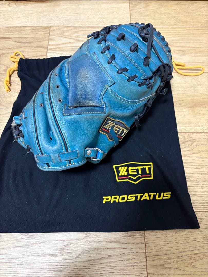 ZETT PROSTATUS 軟式グローブ 青　古田