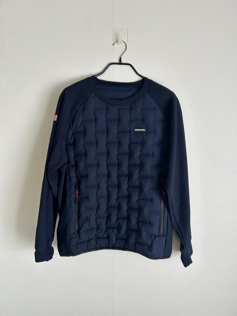 ブリーフィングゴルフ　ハイブリッド ストレッチ クルーネックダウン サイズＭ