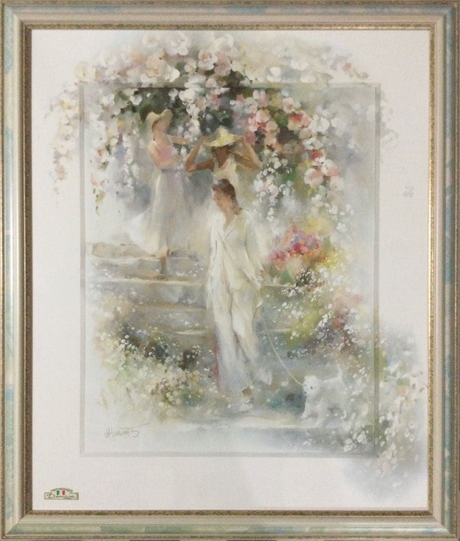 油彩画家 ウィルム ヘンラート イタリア製 絵画 額縁 輸入雑貨 複製画 アート