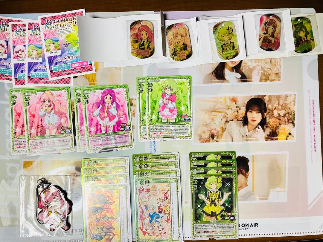 【分売不可】AKB0048 プレメモ　一番くじ　キャラメタルタグ　色別セット緑