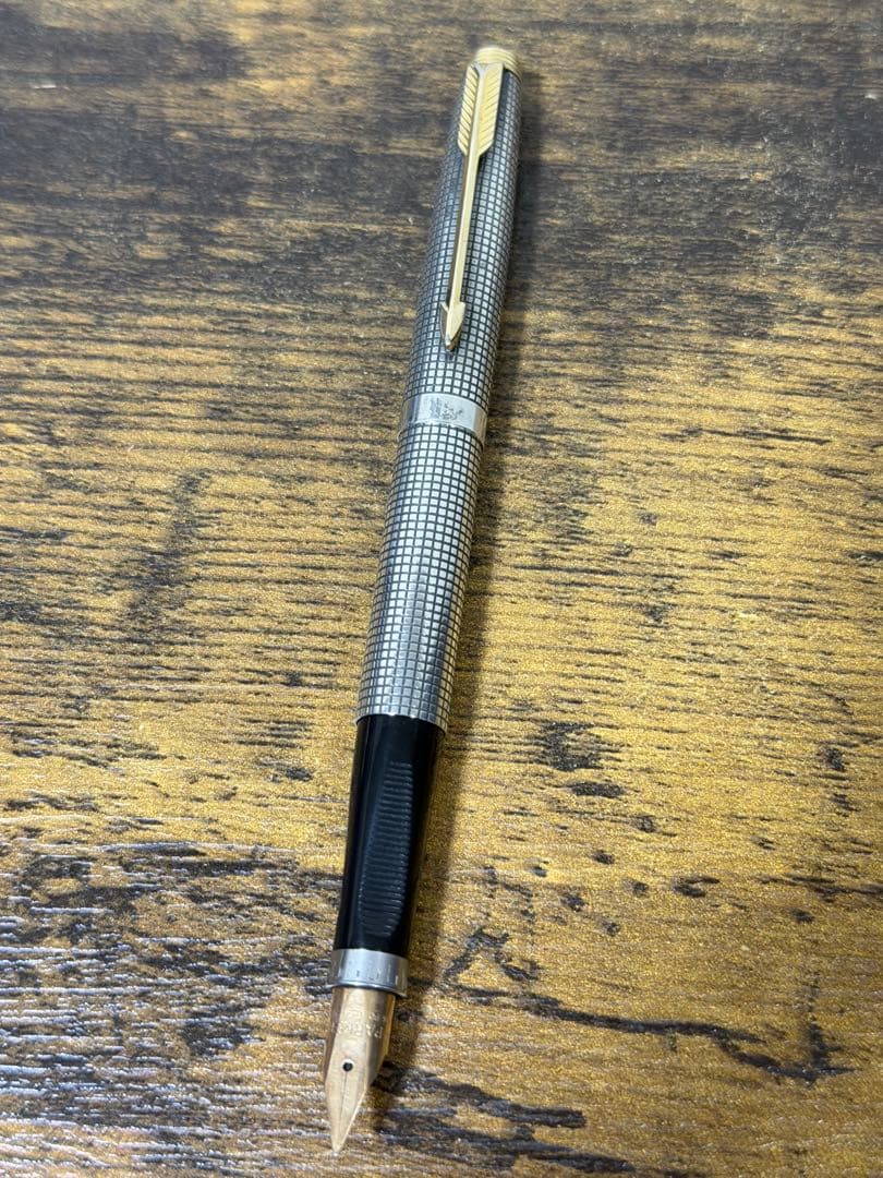 筆記確認＆洗浄済　パーカー　75 万年筆　スターリングシルバー　XF