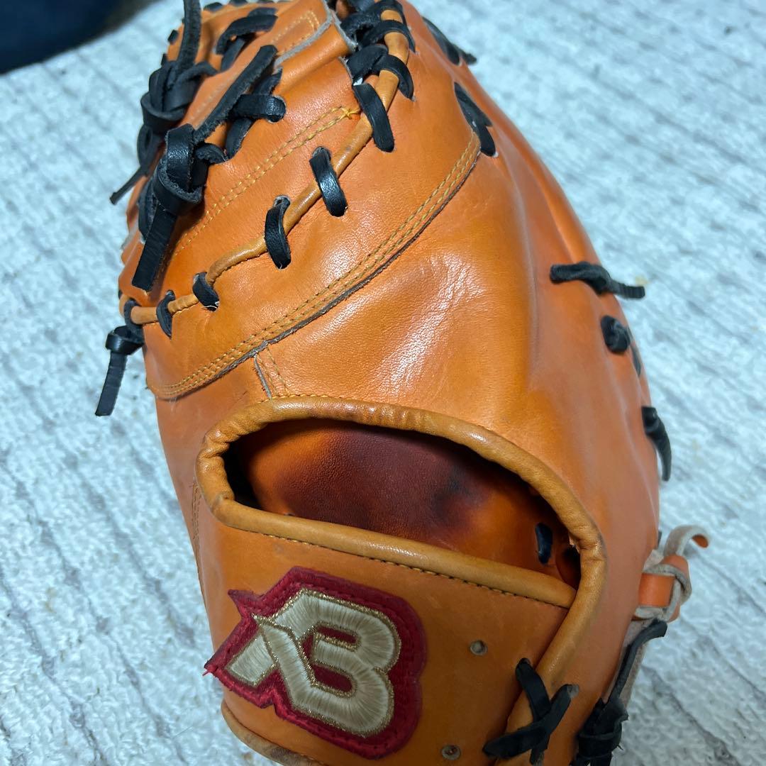 硬式グローブ オレンジ