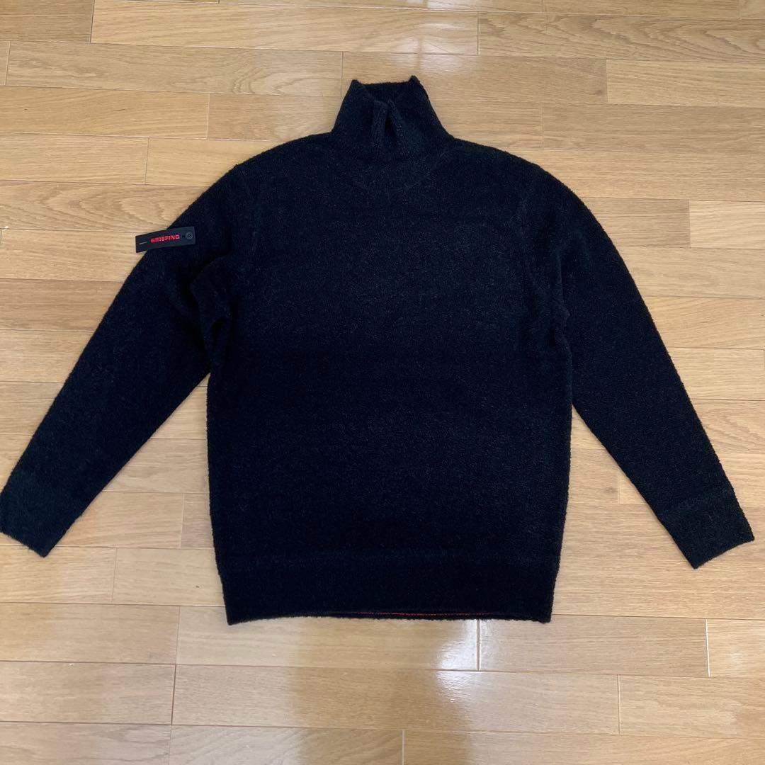 新品【BRIEFING】ブークレタートルネックニット ブラック