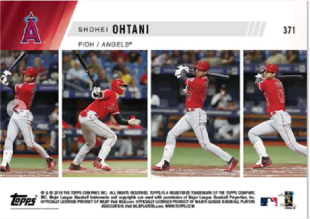 2019年に24時間限定発売された Topps nowのエンゼルス大谷翔平選手