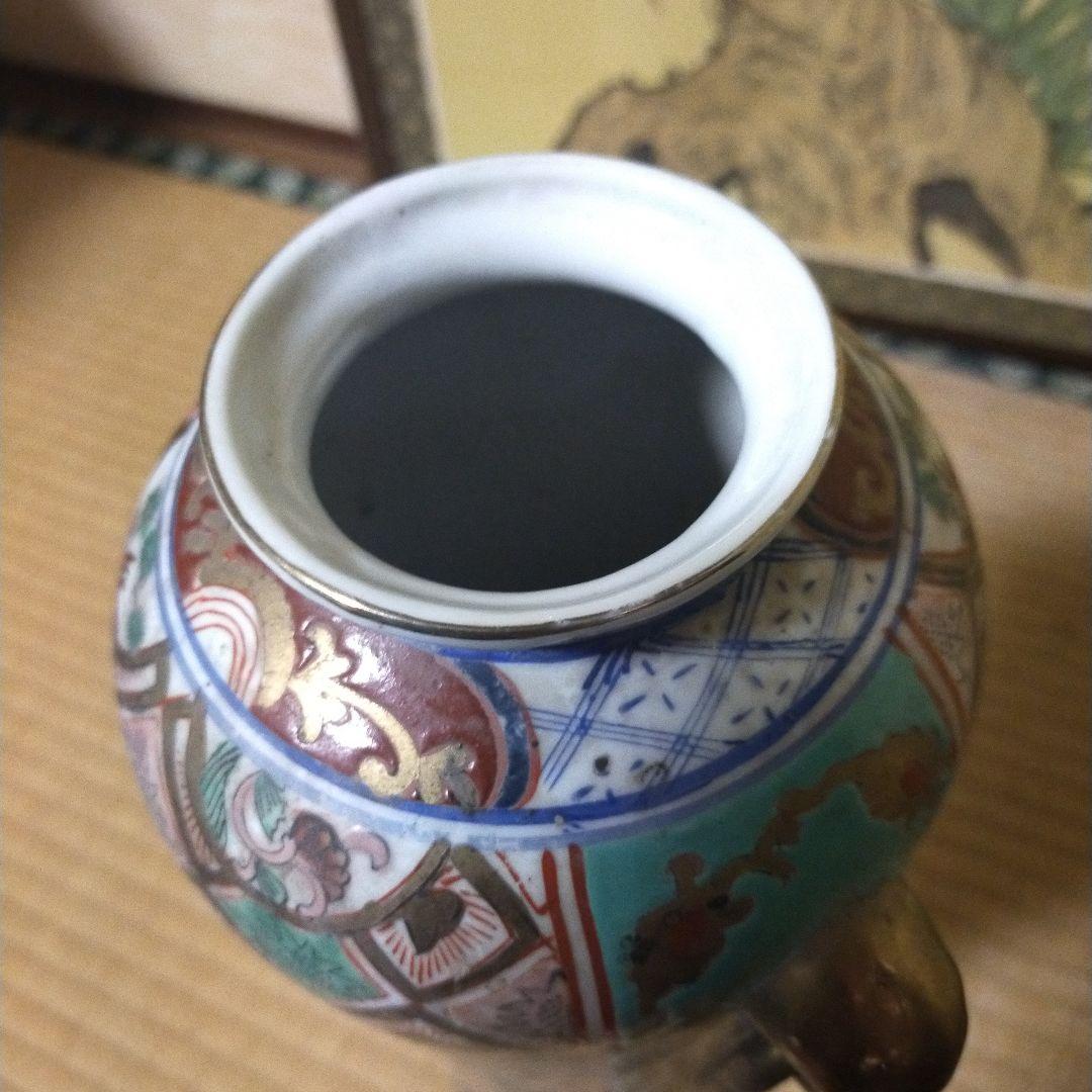 多色装飾の陶器花瓶 中国