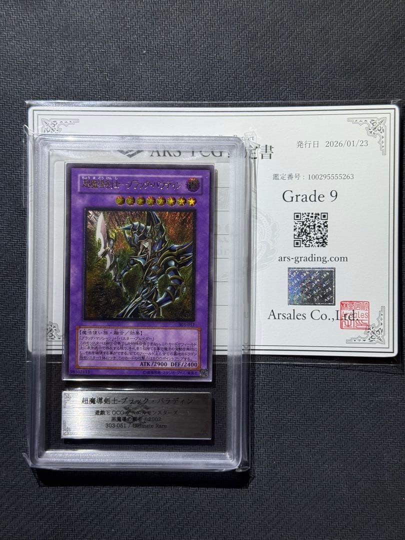 ARS9 超魔導剣士　ブラックパラディン　レリーフ　鑑定書付き