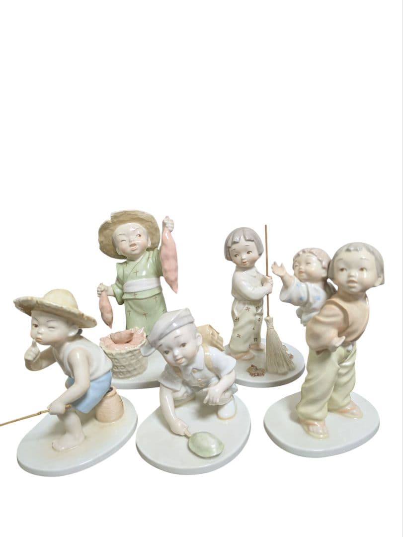 ノリタケ【乃りたけ陶房☆小島豪作】童子人形シリーズ【5点セット】