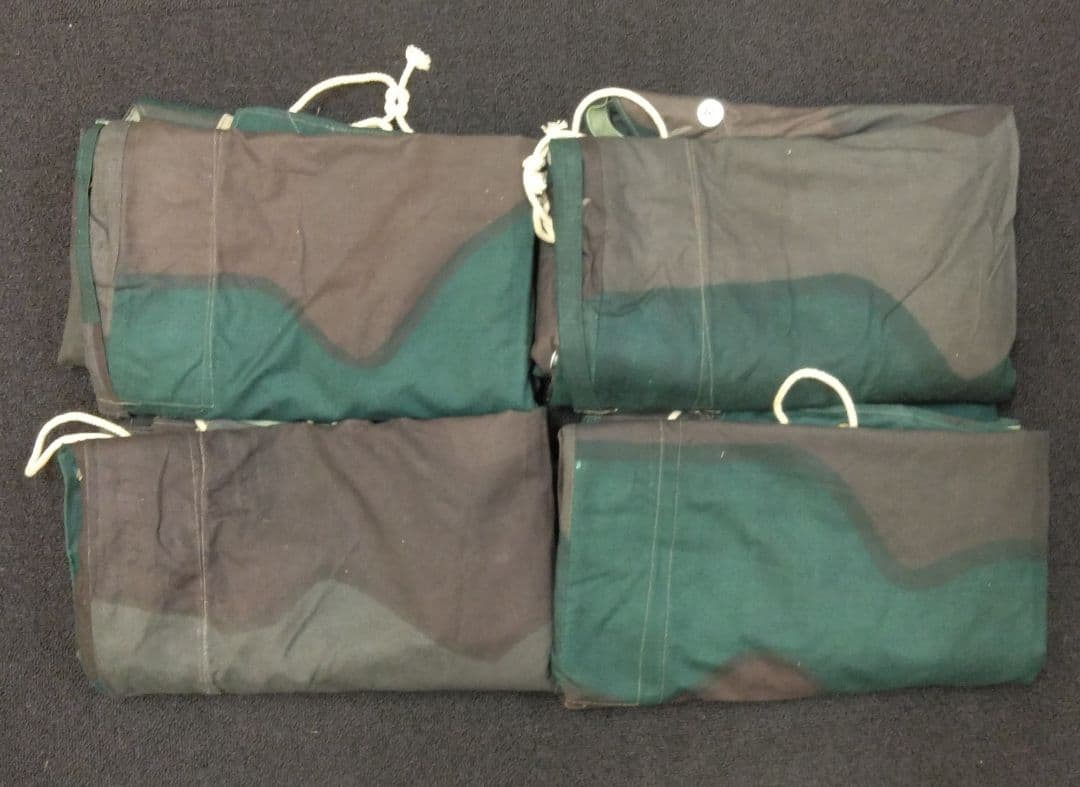 デッドストック スウェーデン軍幕 テントシート 4枚 ミリタリー キャンプ