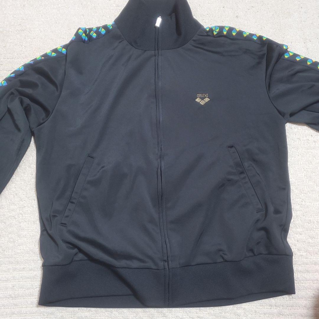 【美品】arena　トラックジャケット&パンツ　ブラック　日本製　L&XLサイズ