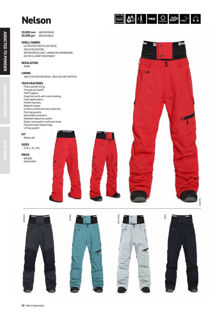 Horsefeathers ホースフェザーズ上下セット（22-23モデル）