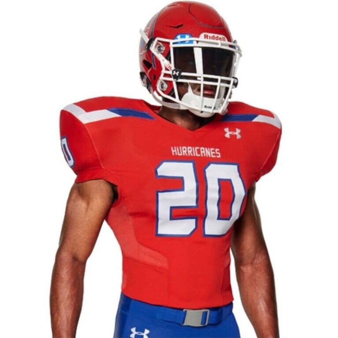 【L】UA #20 ハリケーンズ アメフト ジャージ/メッシュ GAME DAY