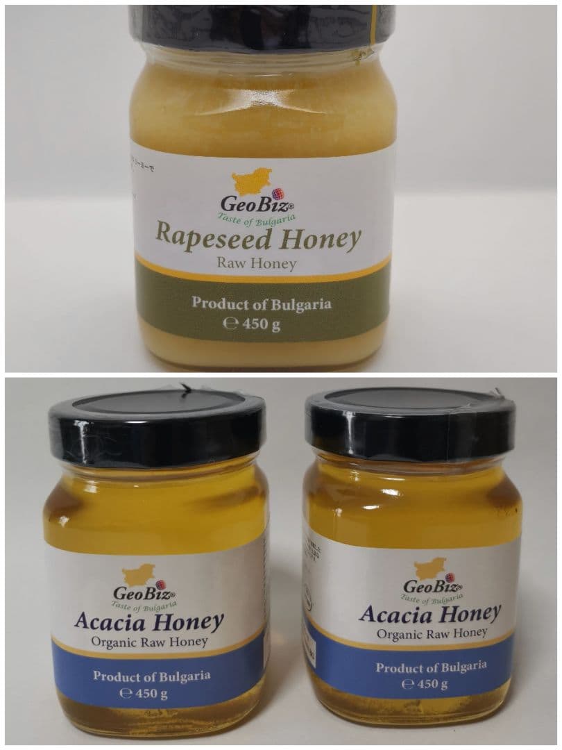 1.350g. EU認定オーガニック生アカシアと生菜の花はちみつブルガリア産