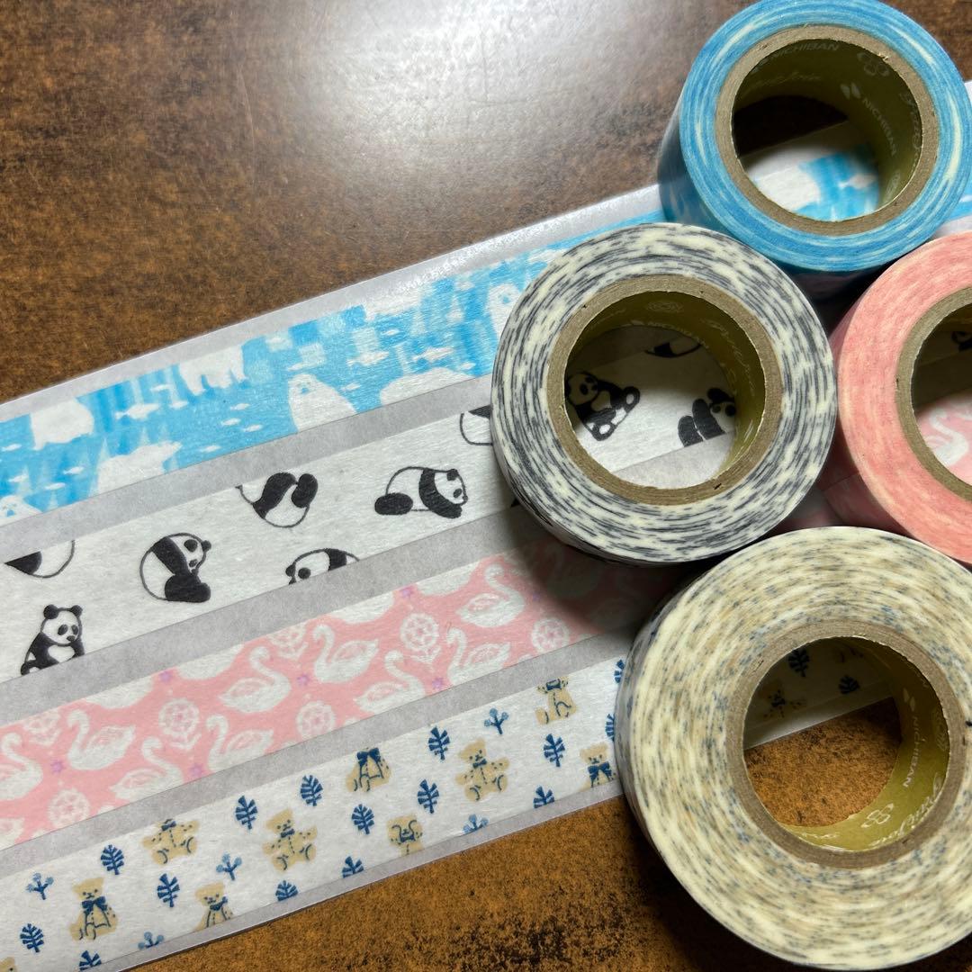 マスキングテープ (中古) #4707 プチジョア　しろくま　パンダ　白鳥　くま