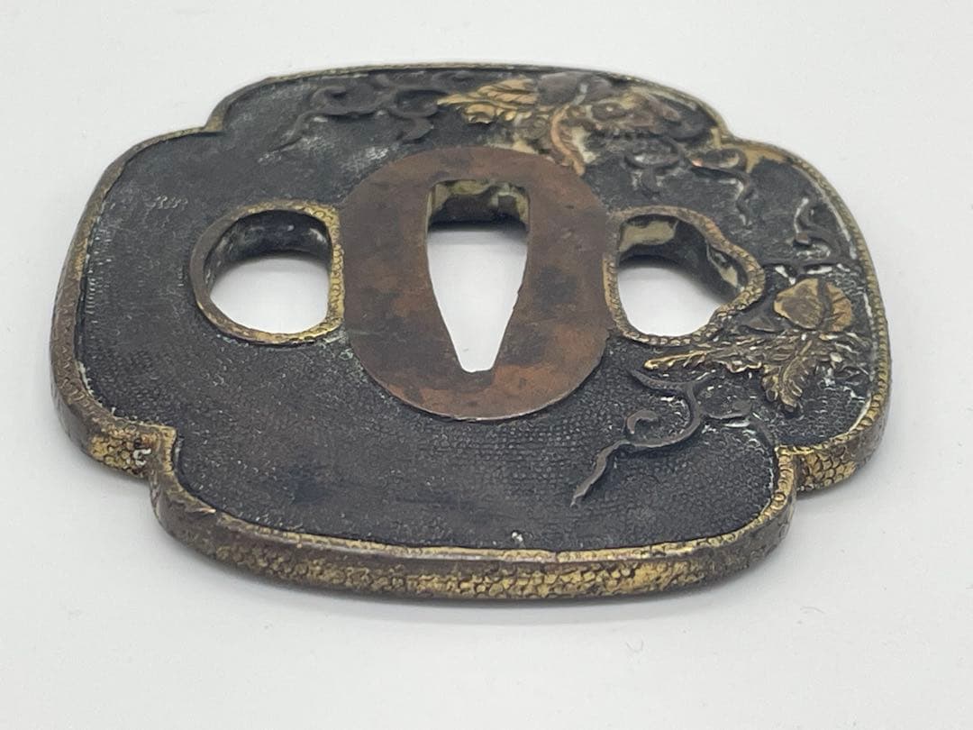 時代武具 鍔 金彩 刀装具 武具 骨董 古美術