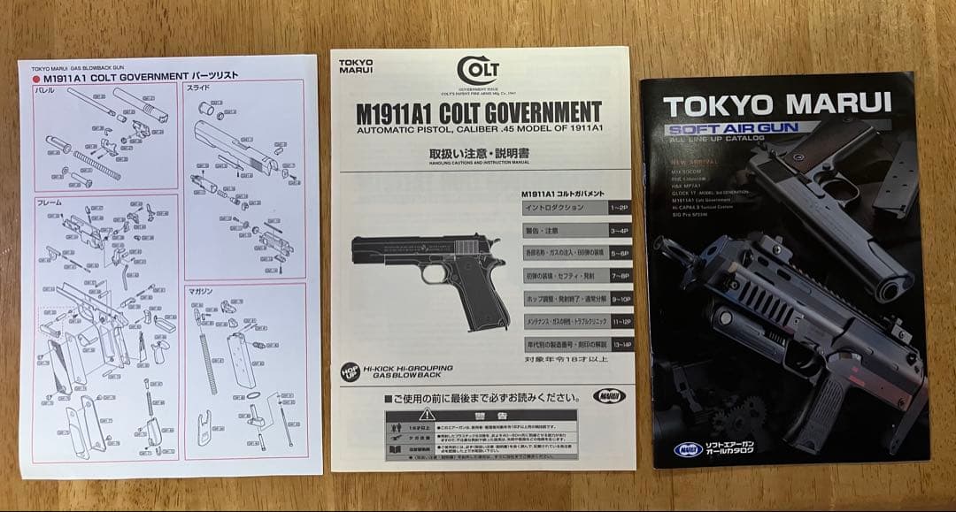 東京マルイ　コルトガバメント　M1911A1 PROターゲット&記録紙付き