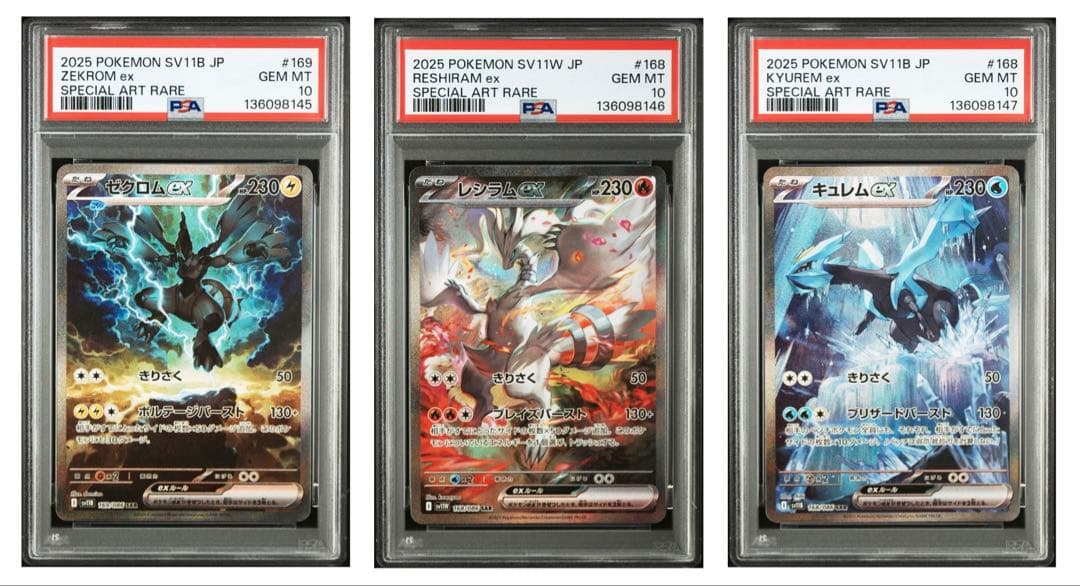 【PSA10】ゼクロムex/レシラムex/キュレムex SAR 3連番セット