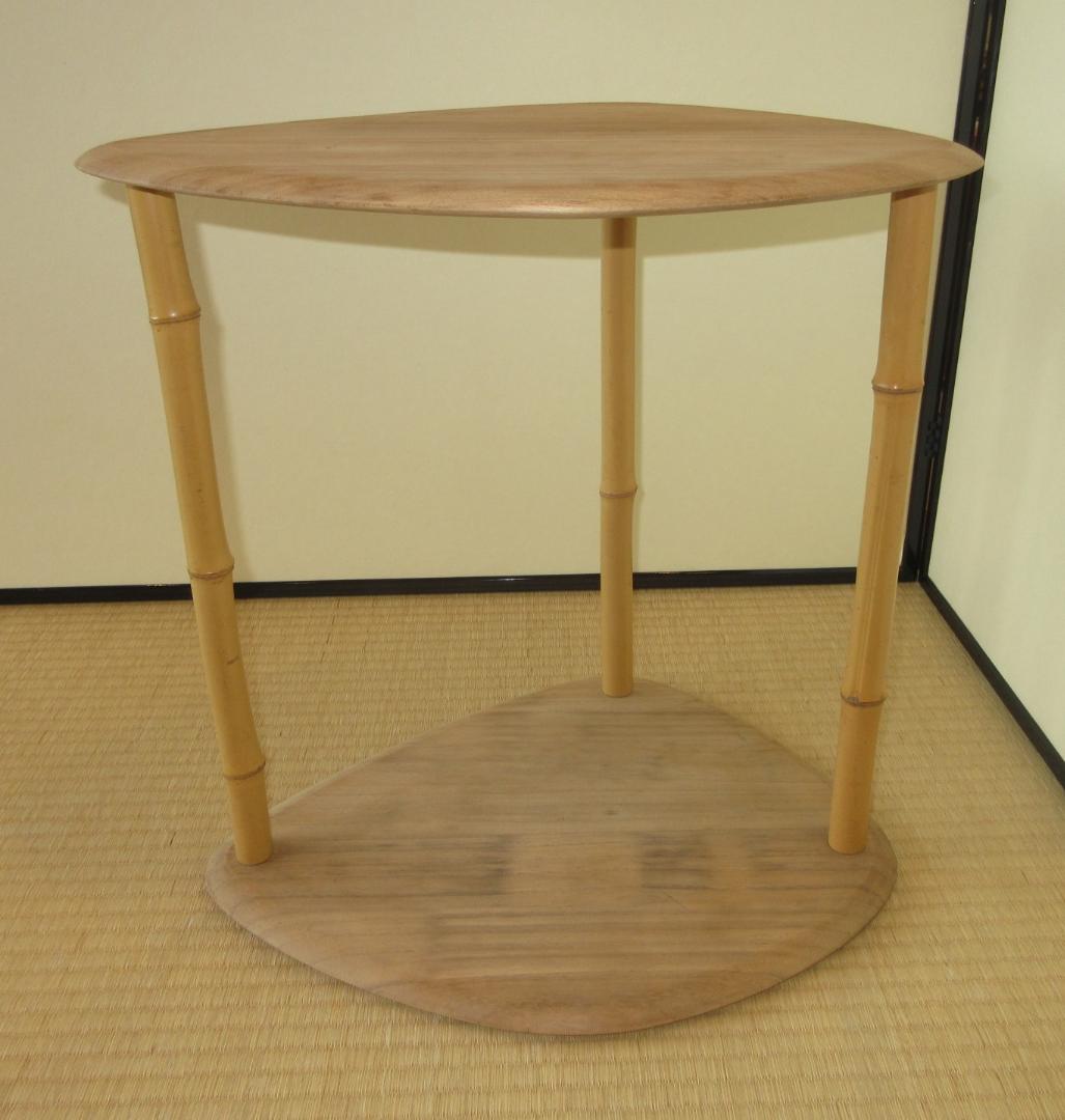 送料込【逢絢亭】茶道具 棚物 蛤卓 組立式 裏千家好写 木地 紙箱入り