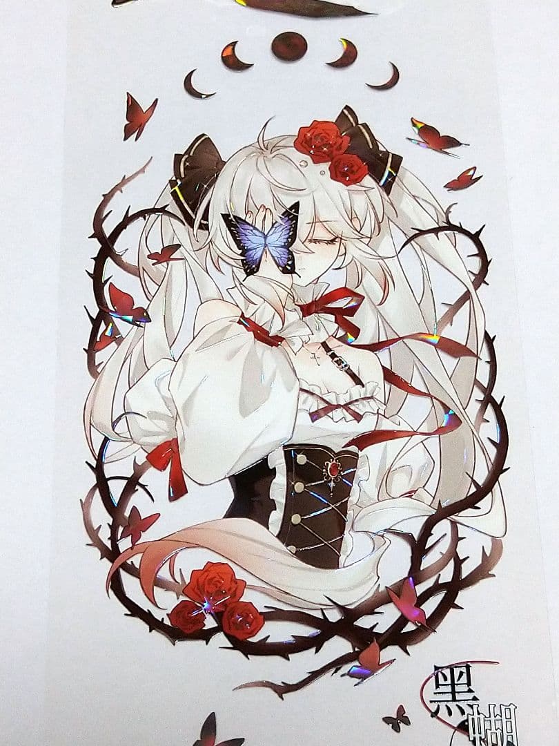 ✩のこり１✩J1101＃黑蝴蝶的挽歌(贝壳光)没尾巴切り売り海外人物マステ女の子