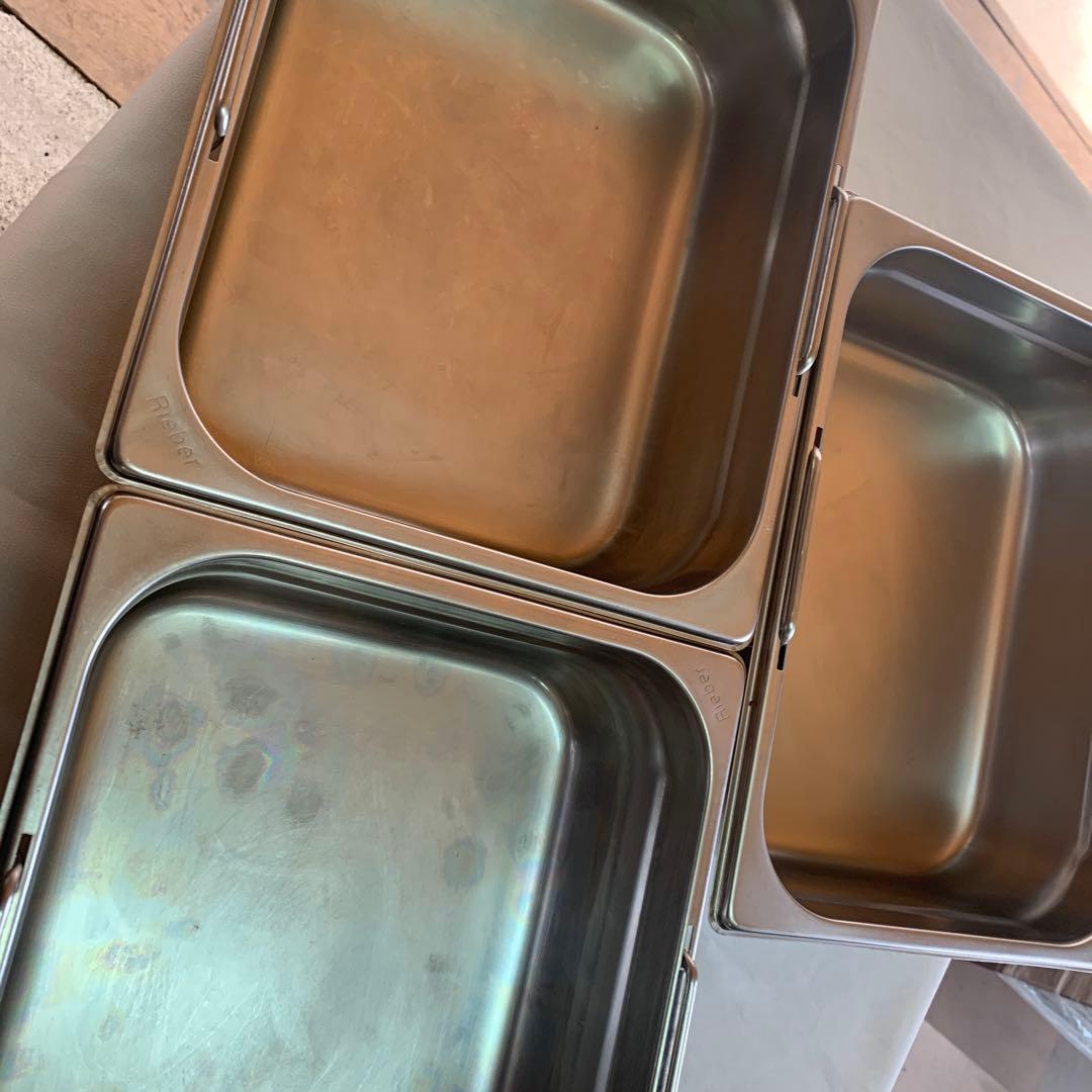 Rieber ハンドル付きホテルパンGN1/2 蓋付き3個セット