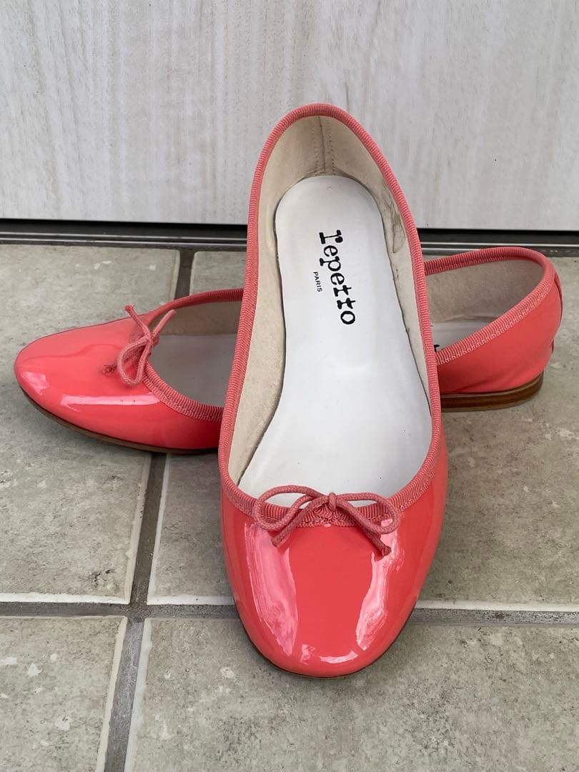 Repetto コーラルピンク バレエシューズ38.1/2