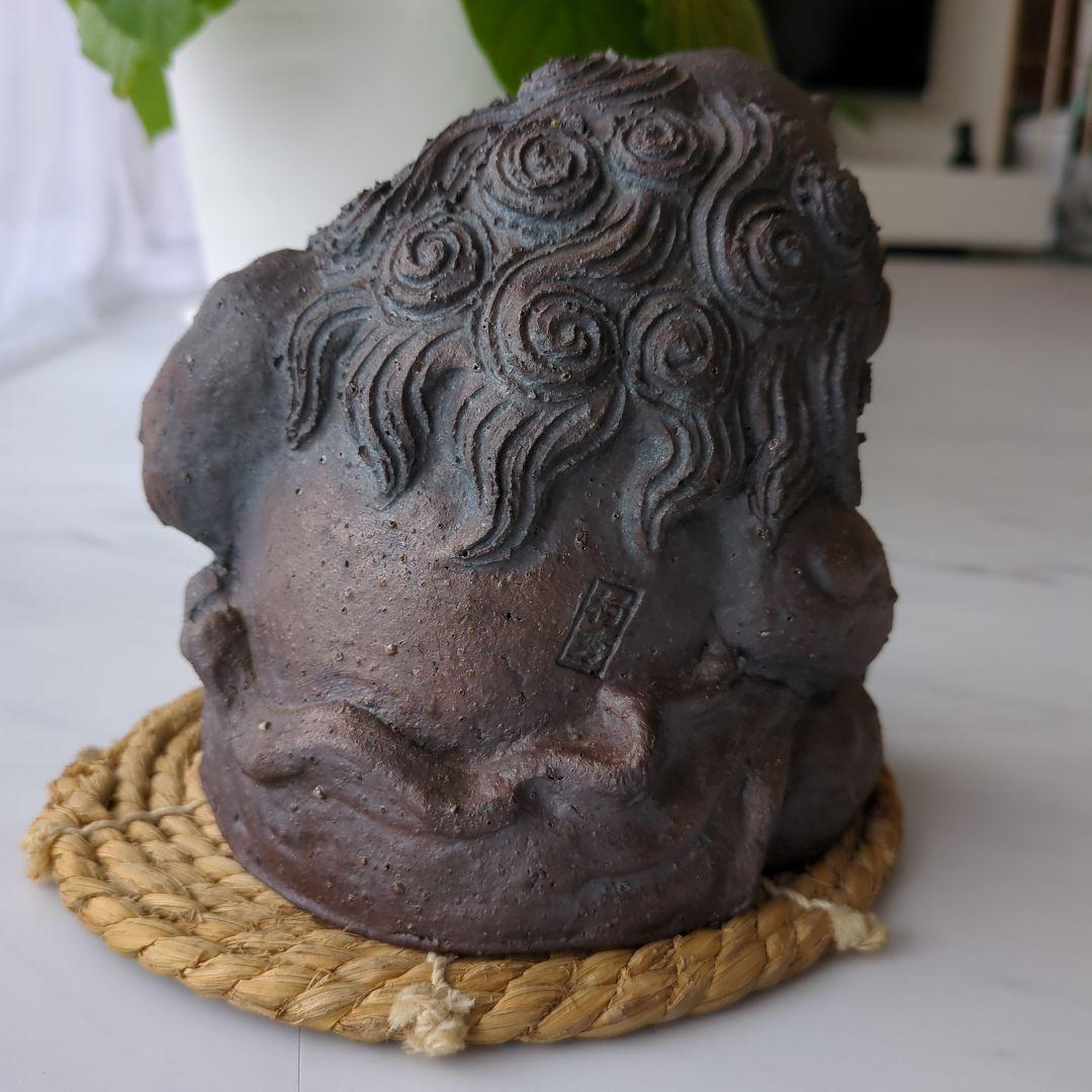 【村秀鬼瓦工房】鬼もひるね 金棒 鬼の置物 安田瓦 装飾瓦 新潟県 工芸品