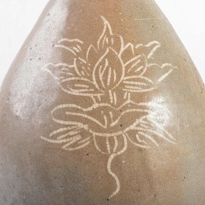 朝鮮美術　李朝　高麗青磁　花文　瓢箪徳利　合せ箱　M　R5657B