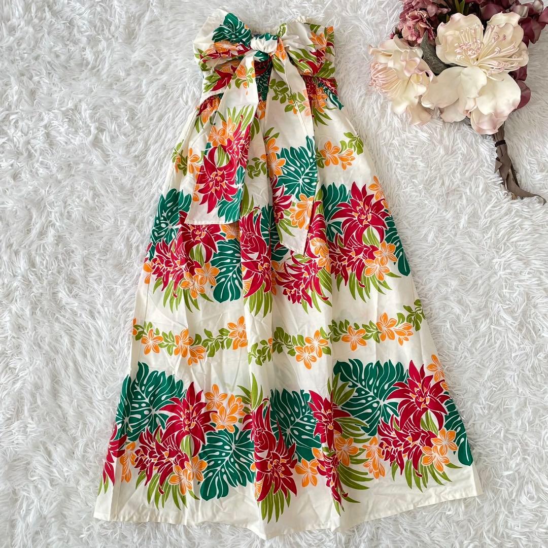 Sea Shell Pinkハワイアンワンピース　ハイビスカス花柄　リゾート