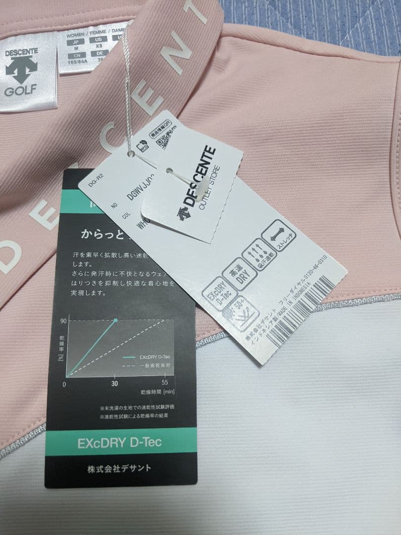 未使用新品タグ付き DESCENTE ゴルフ レディースワンピース ノースリーブ