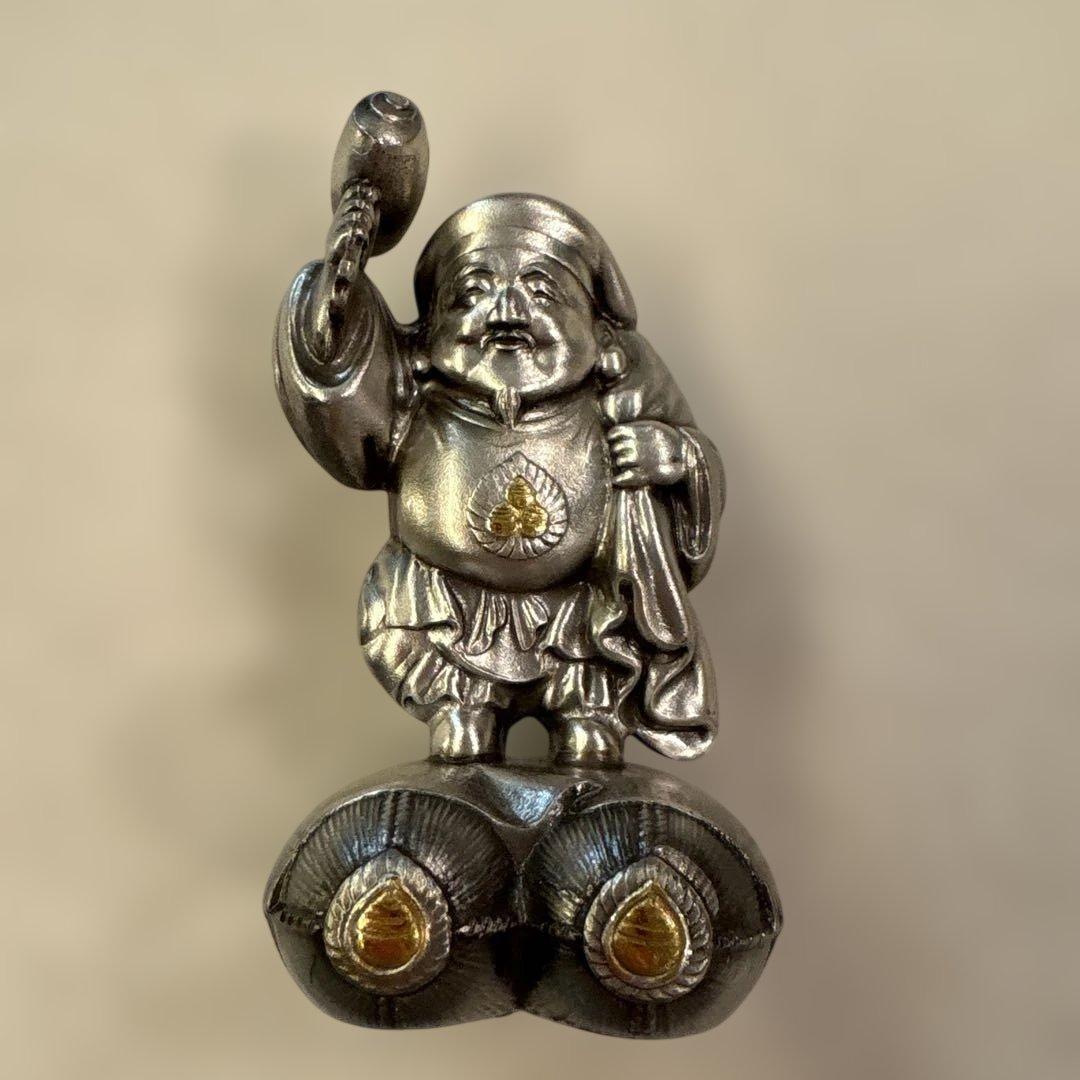 純銀製　大黒天　68g 縁起物 置物