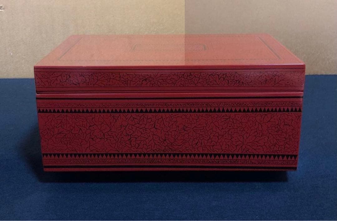 《R》茶道具 蒟醤 茶箱 お茶道具5点付 木製漆器　250827G3