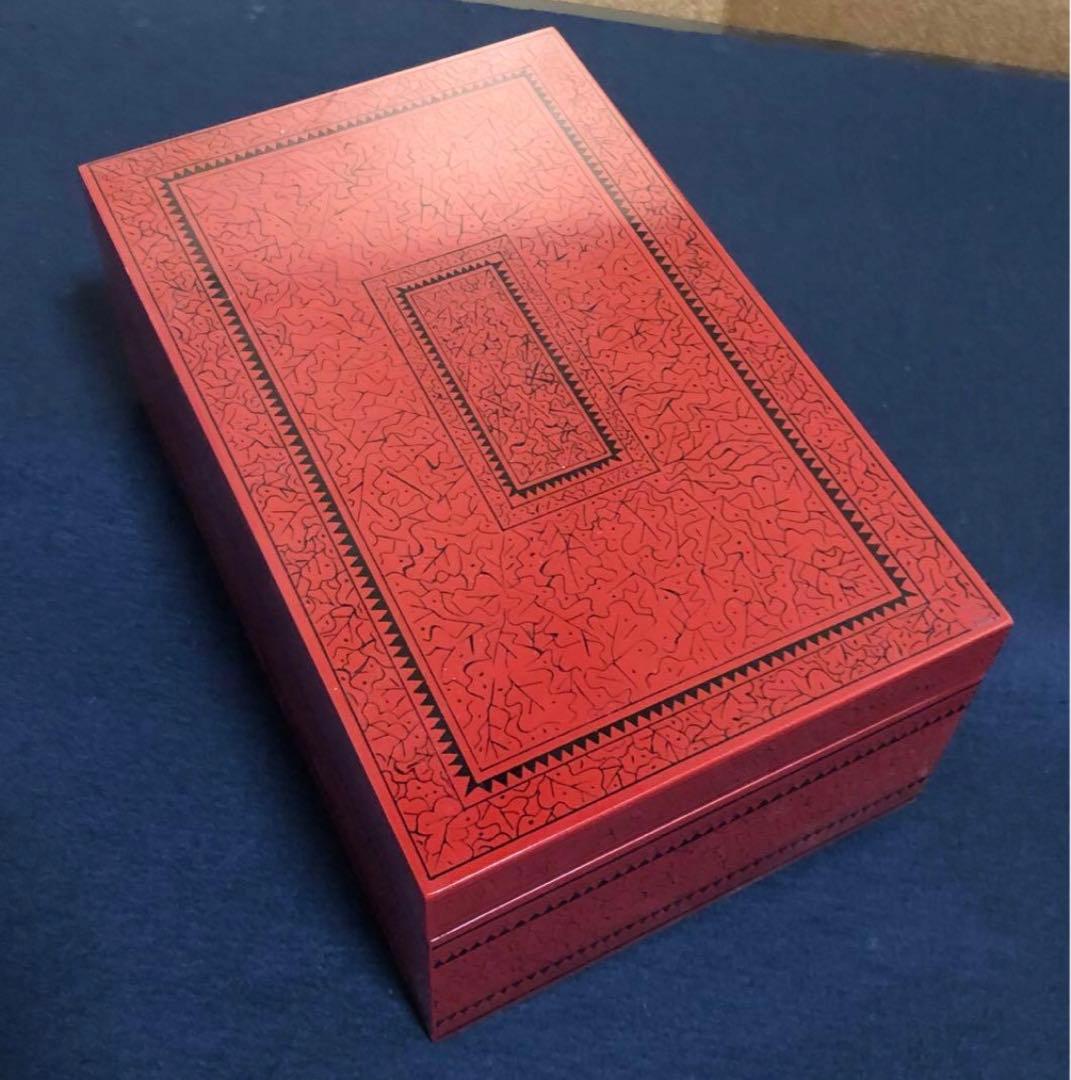 《R》茶道具 蒟醤 茶箱 お茶道具5点付 木製漆器　250827G3