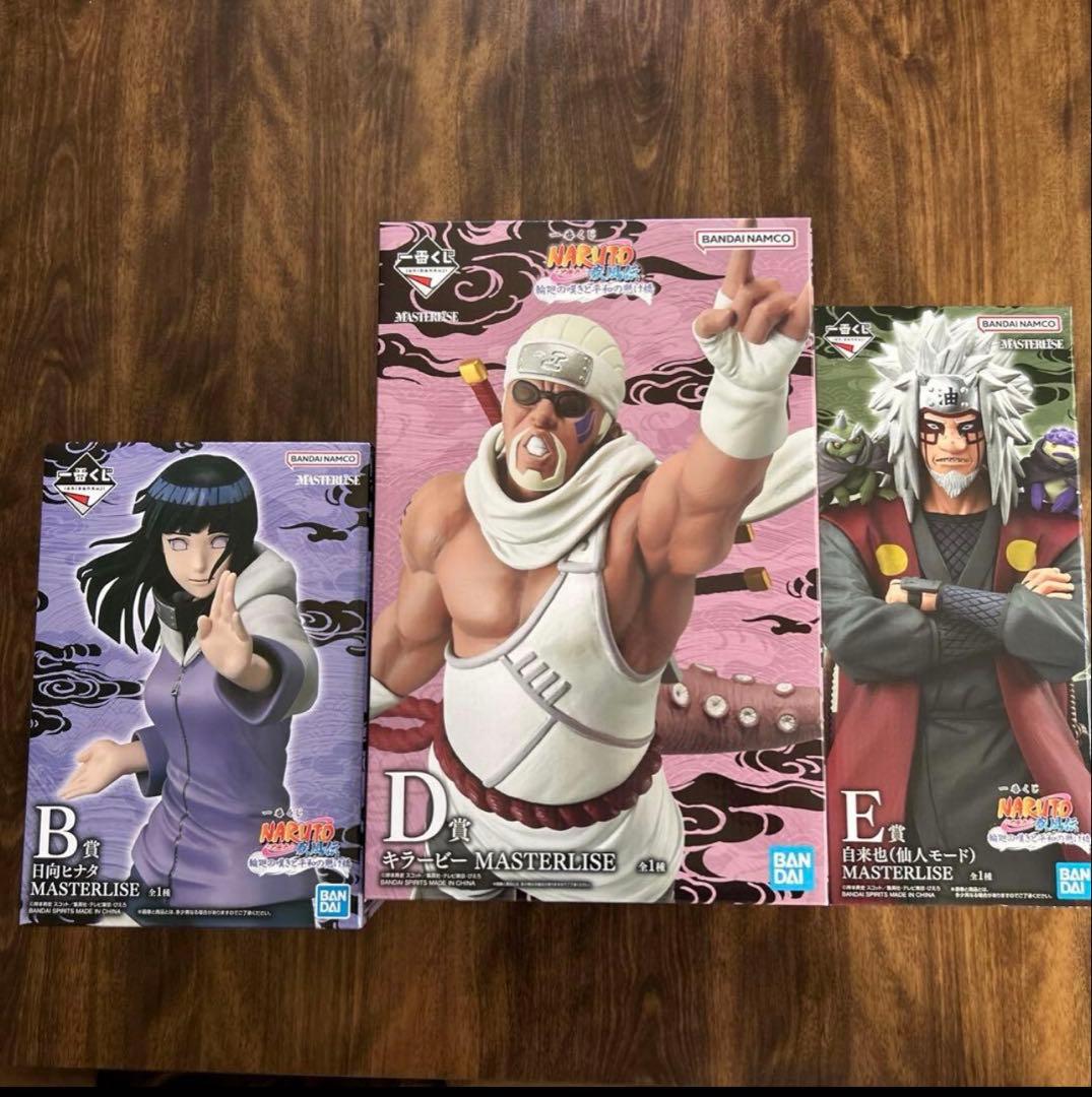 NARUTOフィギュア ヒナタ、自来也、キラービー、下位付き