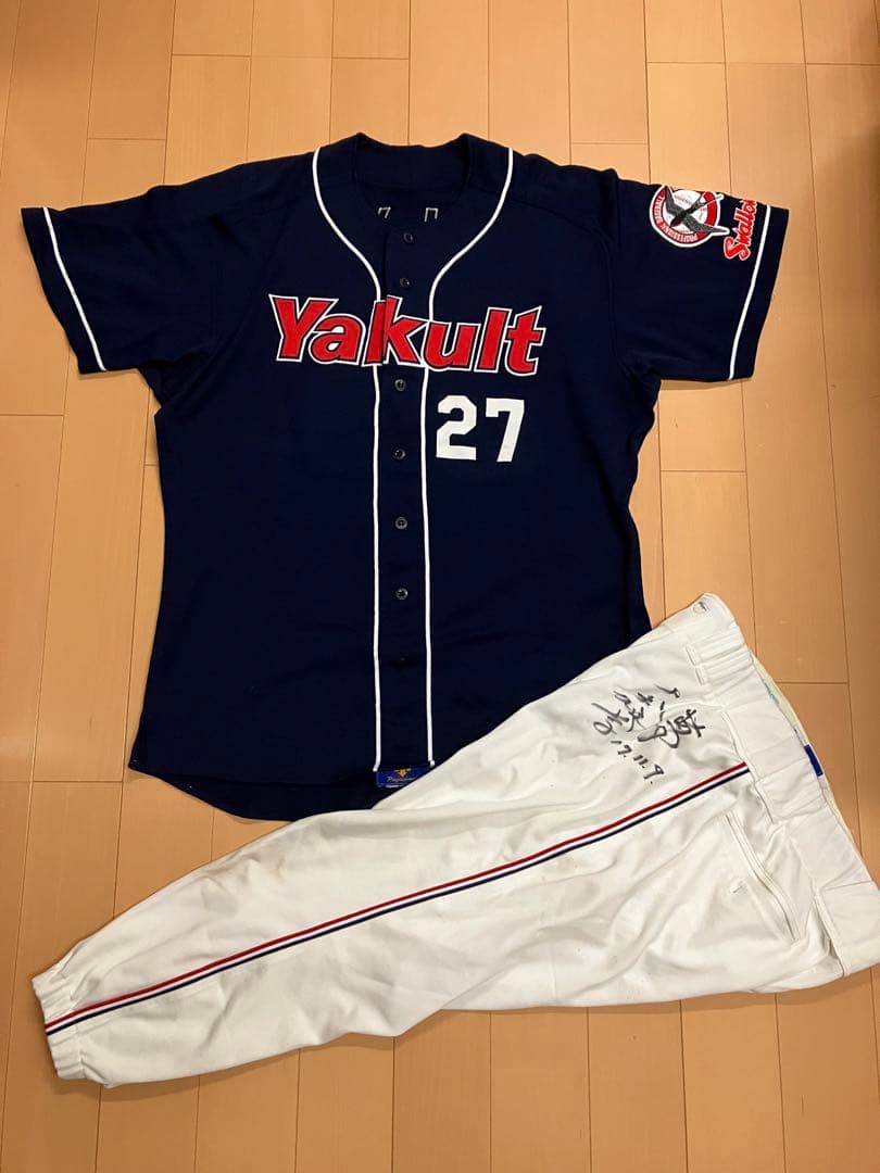 大矢明彦　有働克也　東京ヤクルトスワローズ　実使用　支給　ユニフォーム