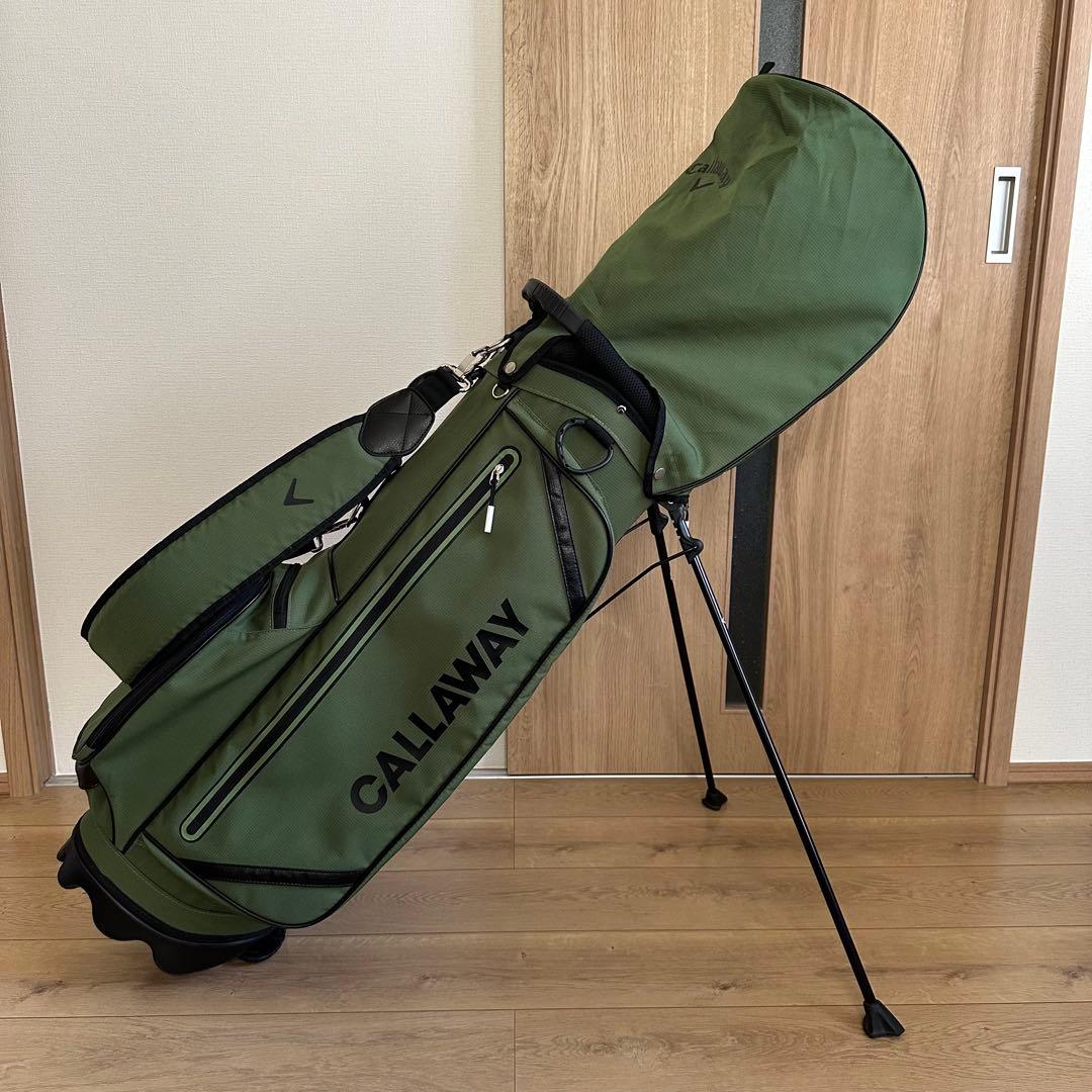 美品 CALLAWAY キャディバッグ 9.5型 スタンド カーキ SS22JM