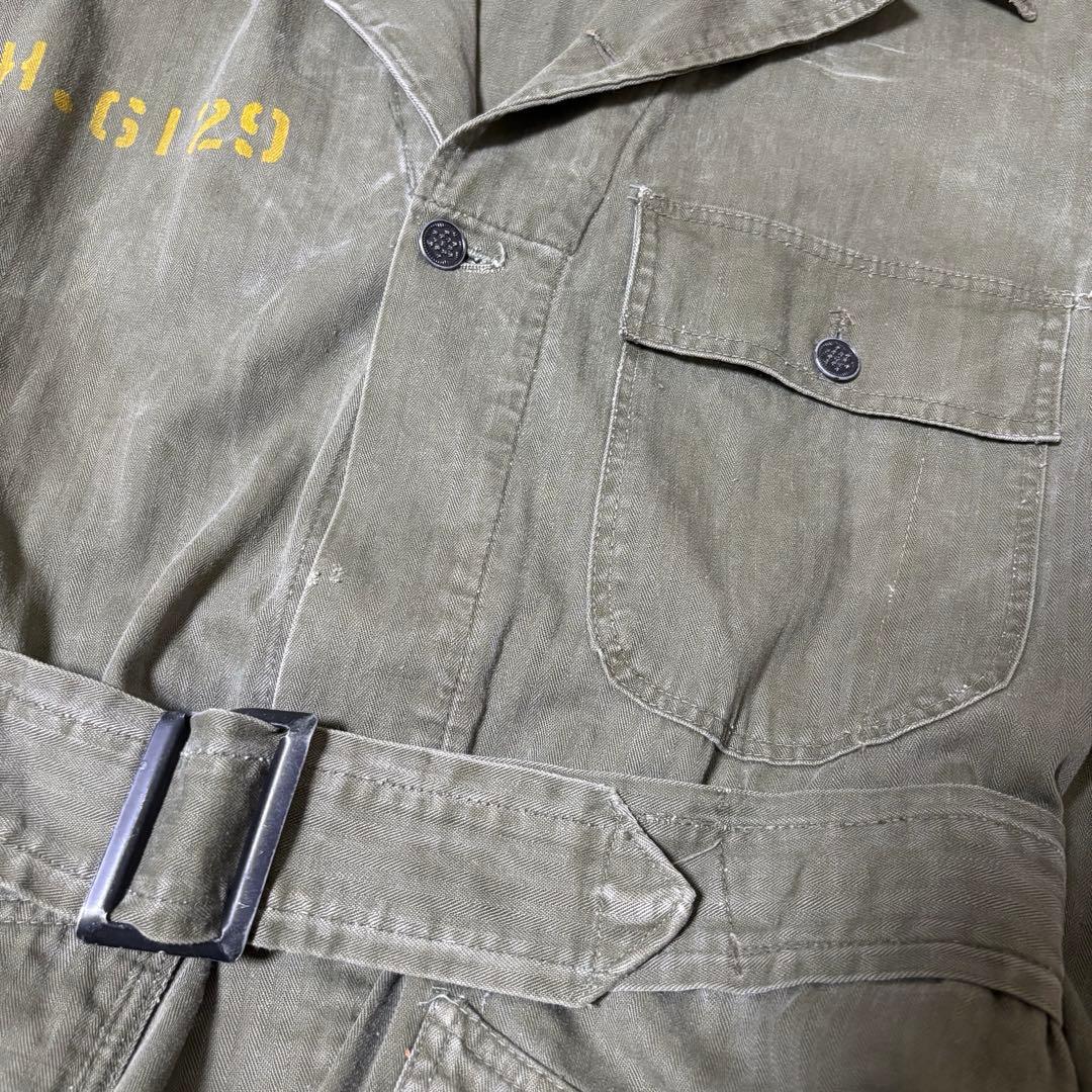 40s us.army ヘリンボーン　ツナギ　ステンシル