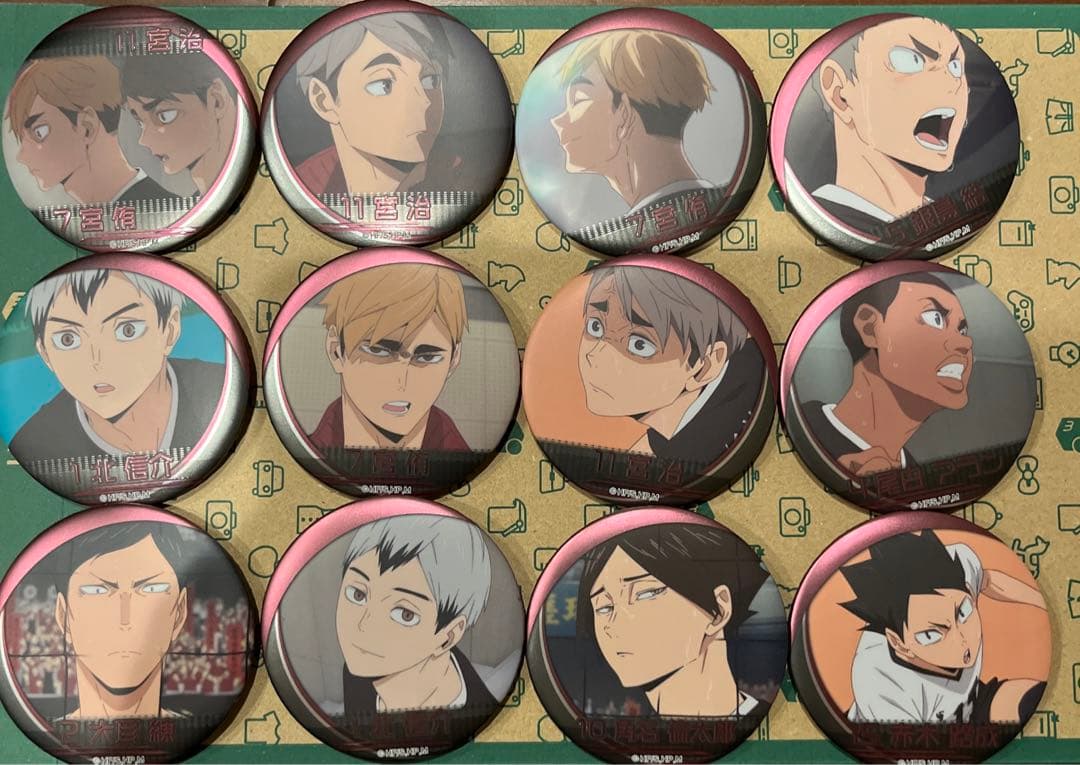 ハイキュー　名場面缶バッジ　稲荷崎高校　全12種