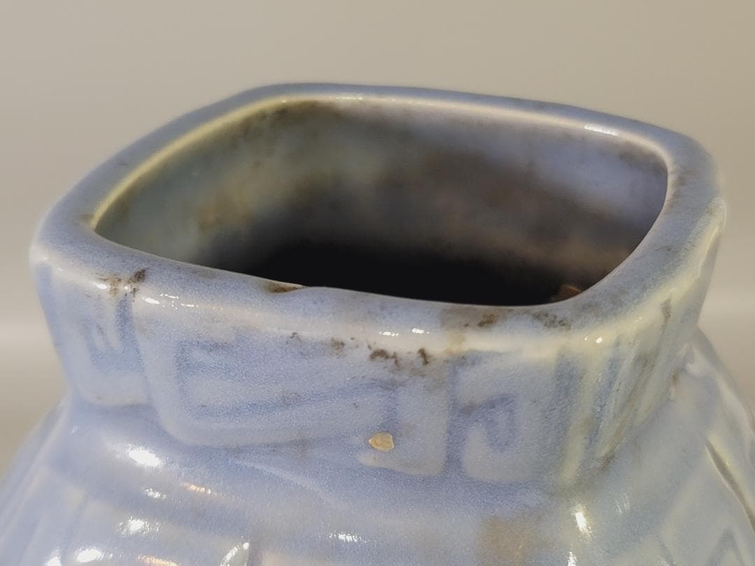 中国 饕餮紋 青釉瓶 DT753