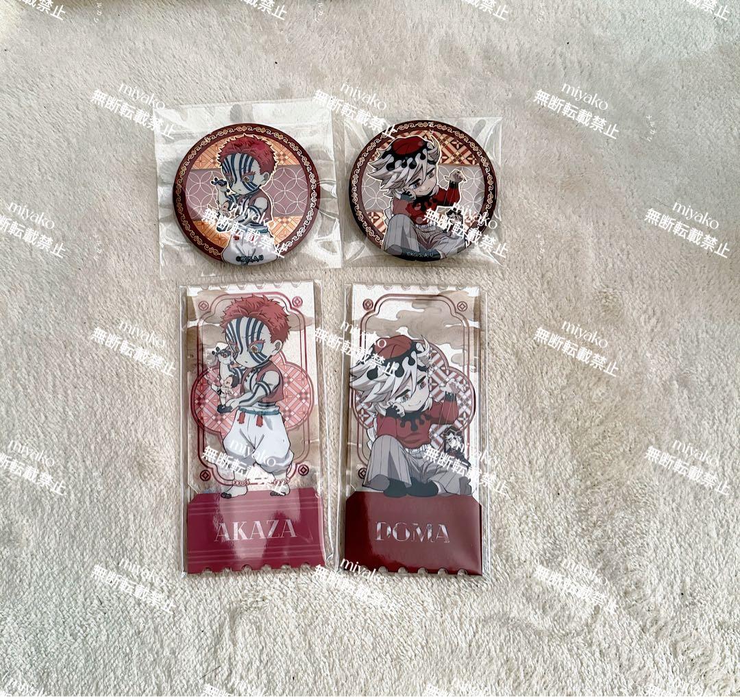 鬼滅の刃 中国限定 非遺 缶バッジ アクリルチケット　猗窩座 童磨