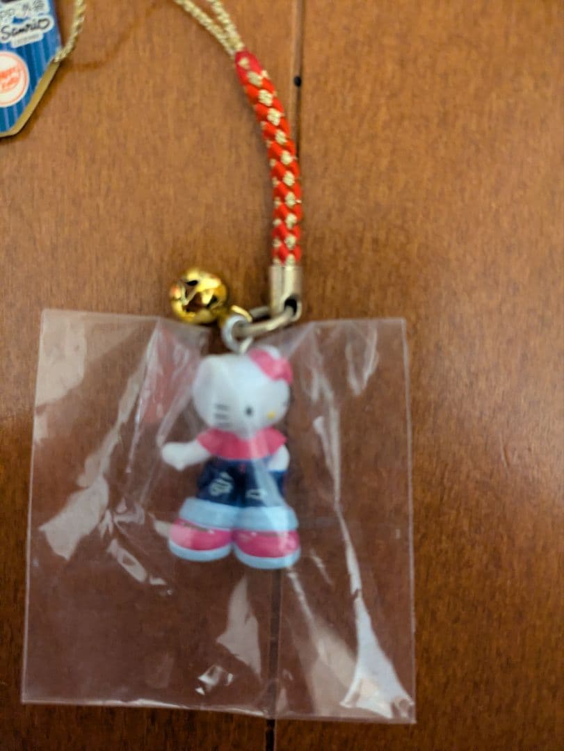 ご当地キティ　岡山限定　デニム　根付　ストラップ