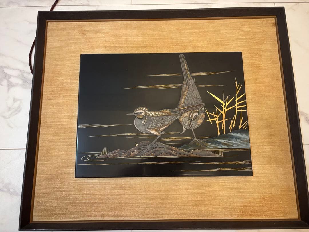 輪島塗　桂月榮 漆絵 鳥の作品