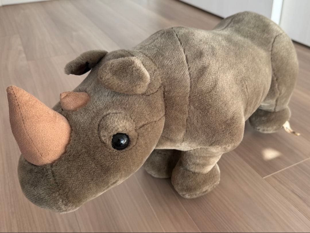 KOSEN グレーのサイのぬいぐるみ 約50cm