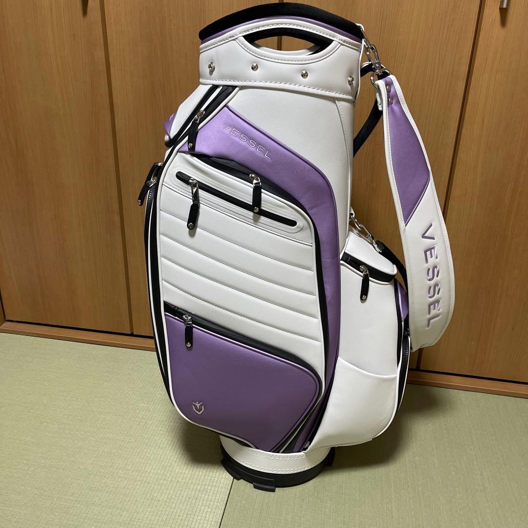 Vessel キャディバッグ ホワイト・パープル