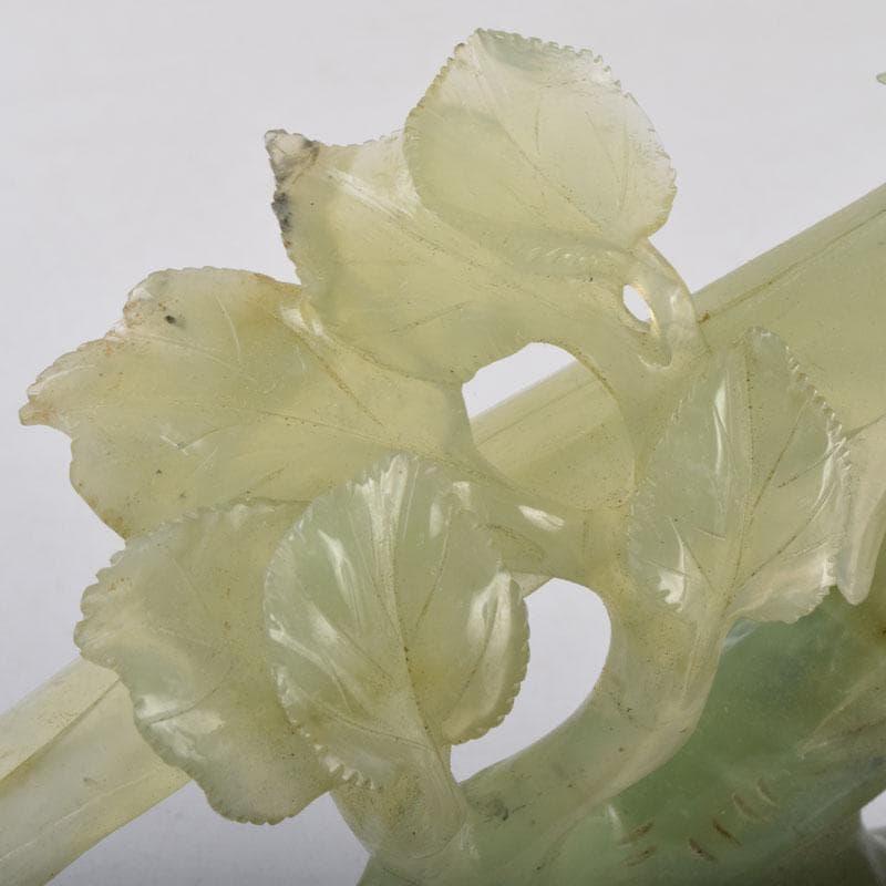 中国　玉石彫刻　鳥　置物　C　8647