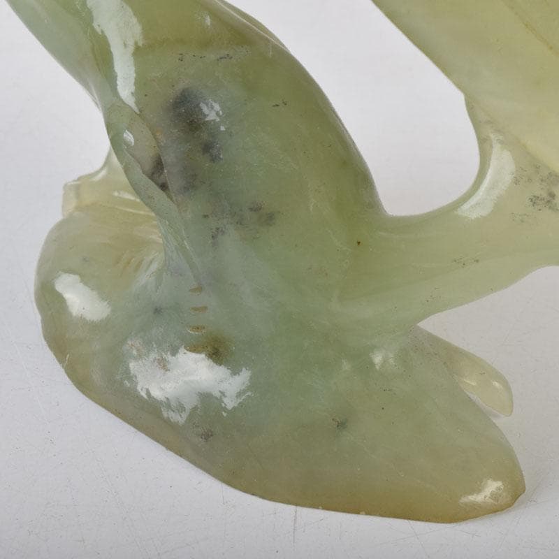 中国　玉石彫刻　鳥　置物　C　8647