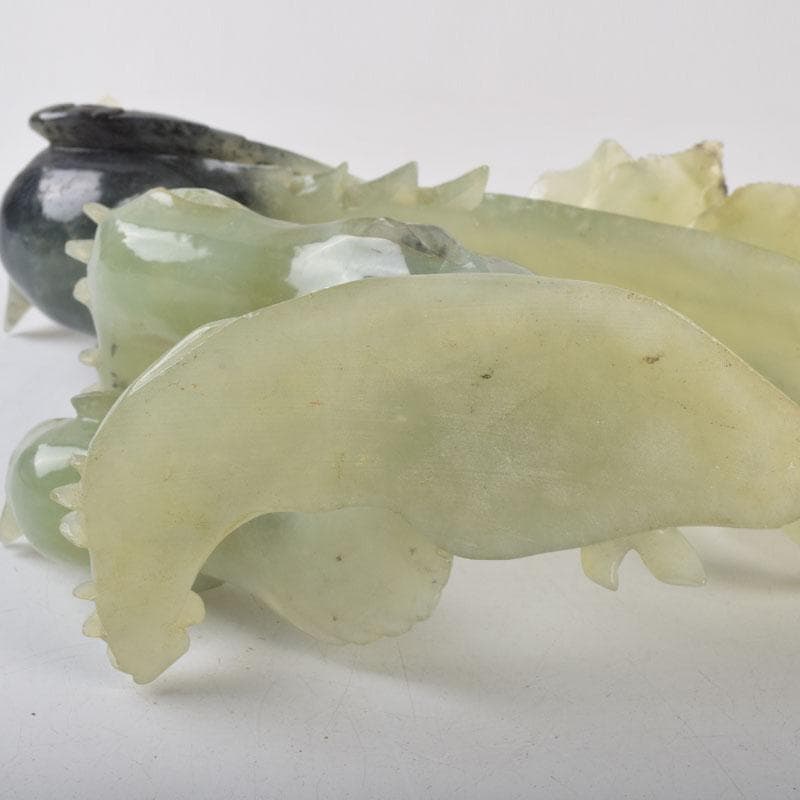 中国　玉石彫刻　鳥　置物　C　8647