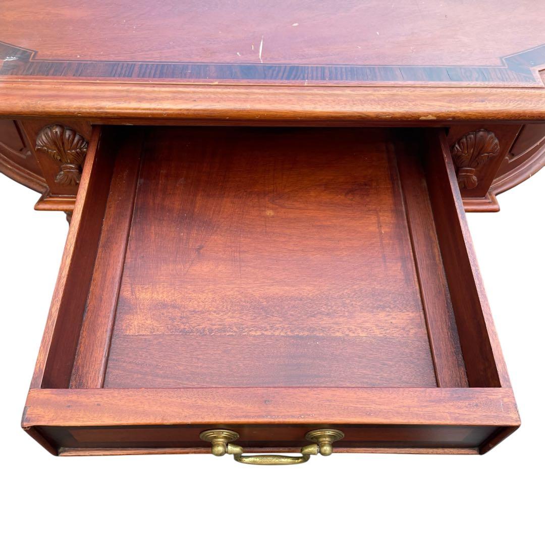 英国アンティーク コンソールテーブル　飾り台　花台　電話台 引き出し付き