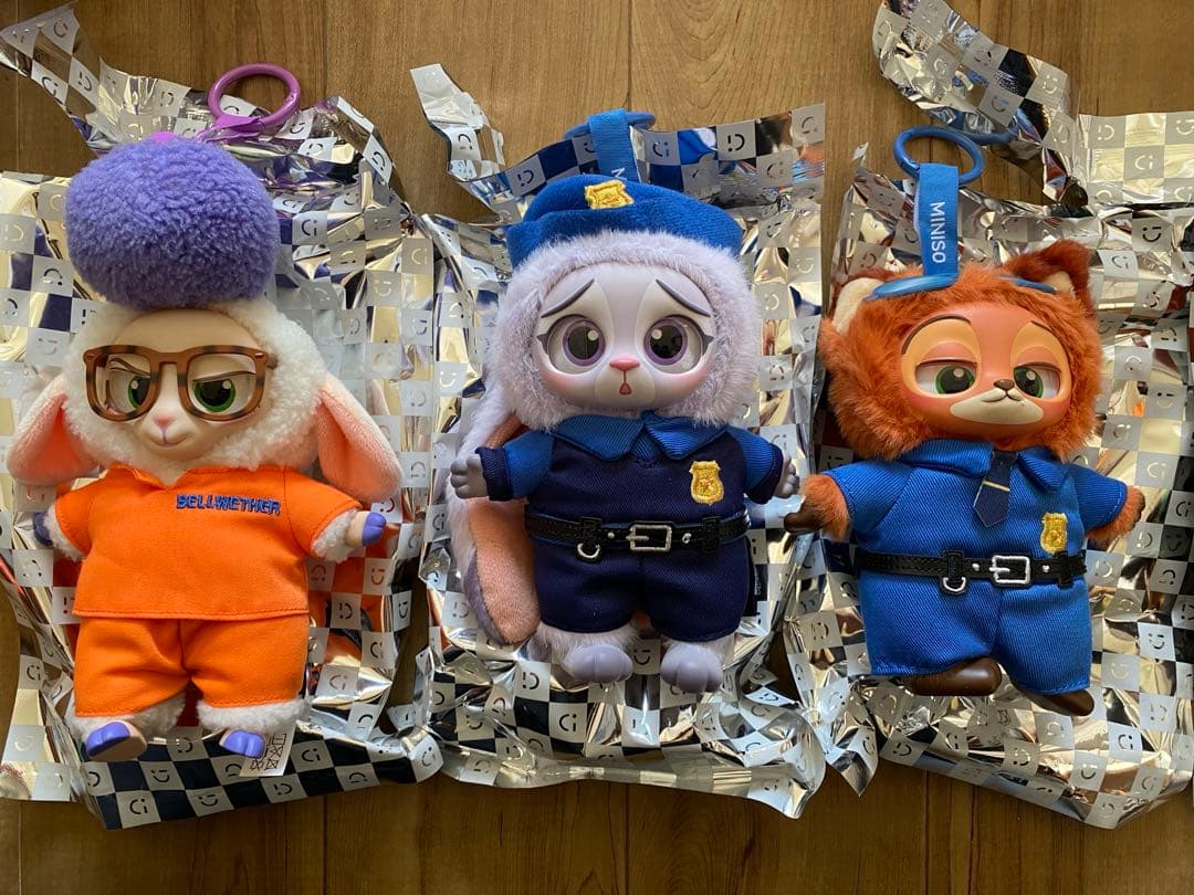 新品　MINISO ズートピア ニック ジュディー ベルウェザー マスコット