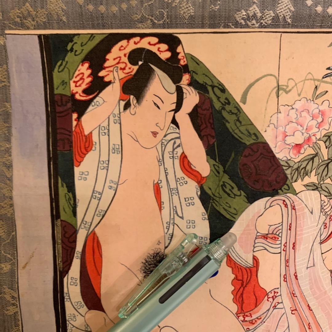 挂軸  春画 纸本